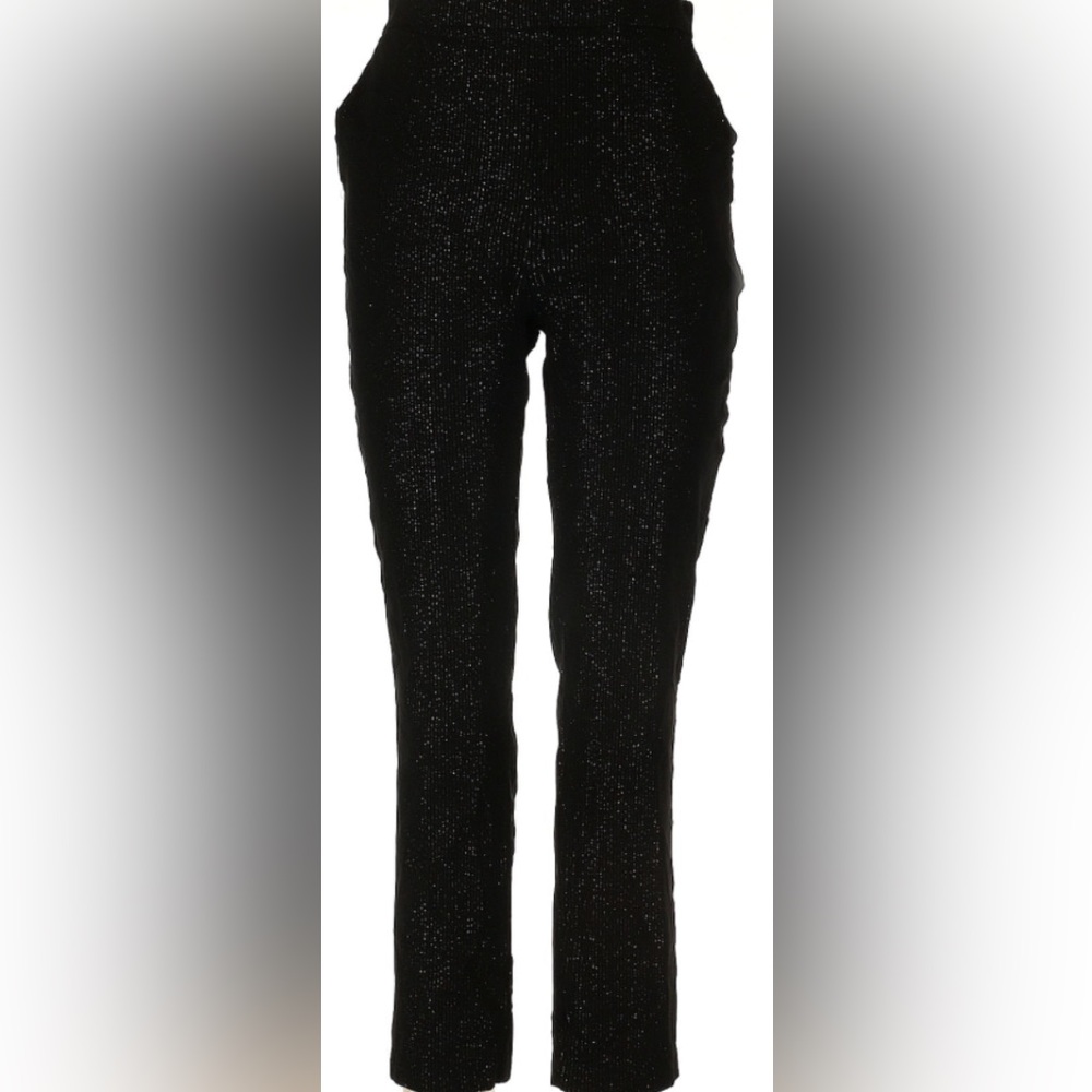 Rachel Zoe black and gold metallic high rise dress pants size 12 - NWOT